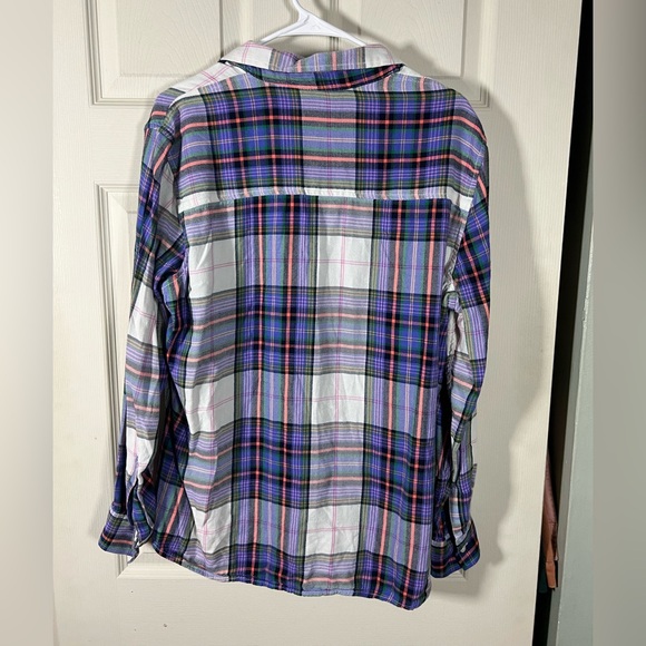 Gap purple plaid Shirt - Picture 2 of 4
